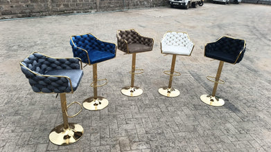 Bar Stools with Gold Details — Kenya · WIMU Kitchen