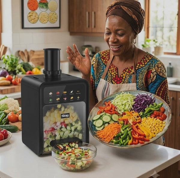 9-in-1 Electric Salad Maker & Food Chopper – Slice, Dice, Shred, Grate, Mince — WIMU Kitchen Nairobi — Kenya · WIMU Kitchen Nairobi