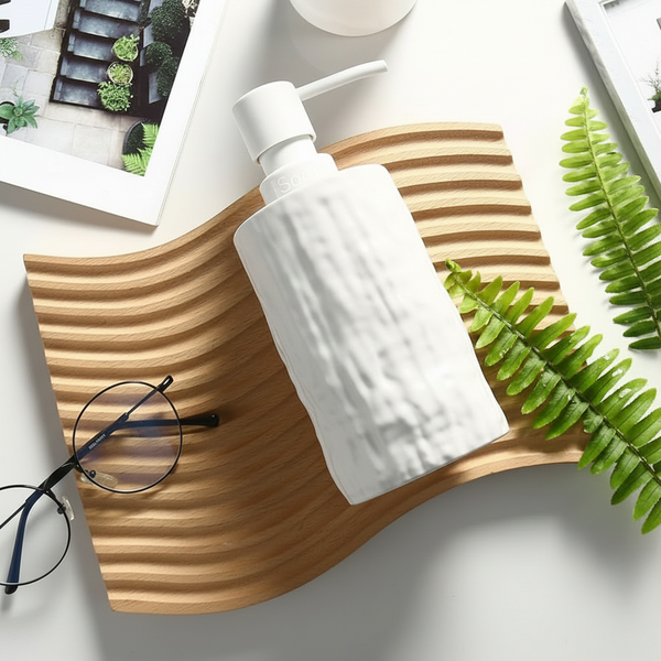 Stone Textured Soap Dispenser - Minimalist Refillable Pump Dispenser — WIMU Kitchen Nairobi — Kenya · WIMU Kitchen Nairobi