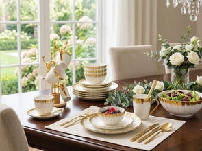 44-Piece Shell Dinner Set – Complete Shell-Design Tableware for the Family Table — WIMU Kitchen Nairobi — Kenya · WIMU Kitchen