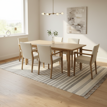 Kemet Bordered Textured Stripe Rug, 3 Sizes — view 2 — Kenya · WIMU Kitchen