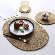 Oval Woven Placemats for Dining Tables - Nairobi — view 2 — Kenya · WIMU Kitchen