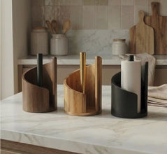 Minimalist Wooden Countertop Kitchen Tissue Holder - Paper Towel Stand — WIMU Kitchen Nairobi — Kenya · WIMU Kitchen