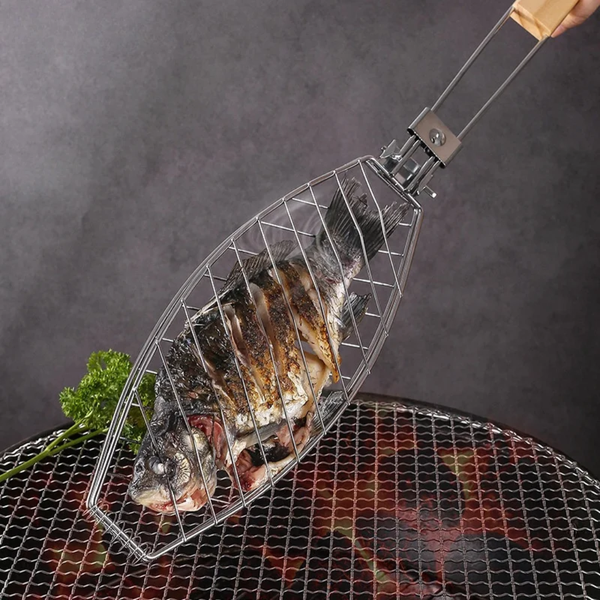 Fish Grill Basket – BBQ & Camping Fish Holder — Kenya · WIMU Kitchen Nairobi