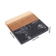 6 Piece Marble and Wood Coaster Set - Heat-Resistant Square Coasters for Hot and Cold Drinks — WIMU Kitchen Nairobi — Kenya · WIMU Kitchen