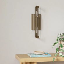 Geometric Acrylic Wall Sconce / Double Tube Brass Wall Light — Kenya · WIMU Kitchen