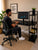 Large Ergonomic Workstation Desk with Shelves - Black Metal Frame Home Office Desk — WIMU Kitchen Nairobi
