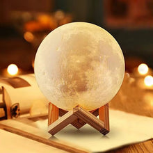 3D Moon Lamp Lunar Night Light with Wooden Stand — Kenya · WIMU Kitchen