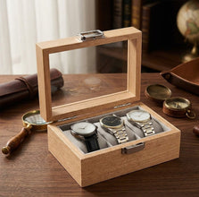 3-Slot Wooden Watch Organizer with Glass Top — Kenya · WIMU Kitchen