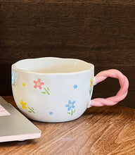 Flower Meadow Ceramic Coffee Mug with Twisted Handle, Set of 1 or 3 — WIMU Kitchen Nairobi — Kenya · WIMU Kitchen
