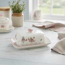 Ceramic Butter Container in White and Pink Décor — WIMU Kitchen Nairobi — Kenya · WIMU Kitchen