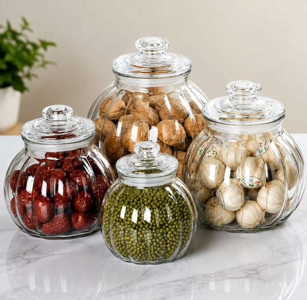 Pumpkin Shaped Glass Storage Jar with Sealed Lid, 750ml to 2800ml — WIMU Kitchen Nairobi — Kenya · WIMU Kitchen Nairobi