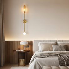 Vertical Rod Sconce Capsule Globe Wall Light Brass Modern Double Light — Kenya · WIMU Kitchen