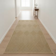 Timeless Woven Diamond Chevron Runner, Beige & Brown — view 2 — Kenya · WIMU Kitchen
