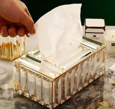 Gold Crystal Serviette Holder Box - Decorative Napkin Holder for Table or Counter — WIMU Kitchen Nairobi — Kenya · WIMU Kitchen