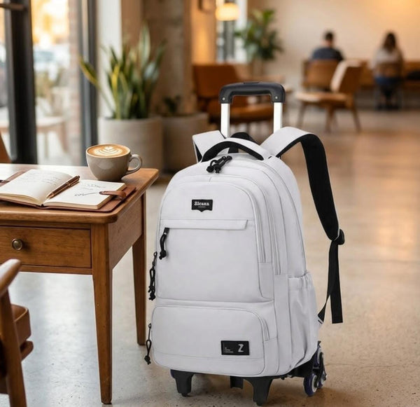 Waterproof Wheeled Backpack for Students, Ash Grey — WIMU Kitchen Nairobi — Kenya · WIMU Kitchen Nairobi