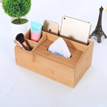 Bamboo Desktop Organizer & Tissue Box — Kenya · WIMU Kitchen