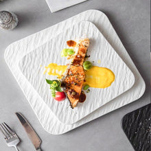 Rock Matte Square Dinner Plate – Stone-Texture Ceramic Plate (Small/Large, White/Black) — WIMU Kitchen Nairobi — Kenya · WIMU Kitchen
