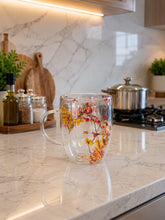 Double-Wall Borosilicate Glass Mug with Pressed Floral Design – 350ml — WIMU Kitchen Nairobi — Kenya · WIMU Kitchen