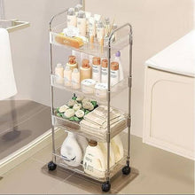 4 Tier Clear Acrylic Trolley Storage Rack with Lockable Wheels for Home & Office — WIMU Kitchen Nairobi — Kenya · WIMU Kitchen