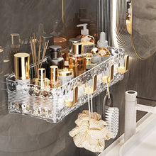 Acrylic Wave Patterned Storage Shelf with Gold Hooks — WIMU Kitchen Nairobi — Kenya · WIMU Kitchen