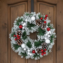 32cm Snow Christmas Wreath with Pine Cones and Berries — WIMU Kitchen Nairobi — Kenya · WIMU Kitchen