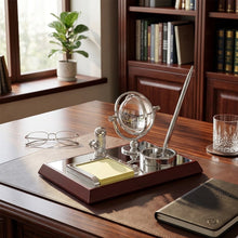 Mirror Wooden Desktop Organizer with Crystal Ball Pen and Business Card Holder — Kenya · WIMU Kitchen