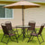 6 Piece Bistro Set with 4 Chairs, Glass Table and Umbrella — WIMU Kitchen Nairobi