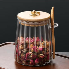 Glass Storage Jar with Bamboo Lid & Spoon — WIMU Kitchen Nairobi — Kenya · WIMU Kitchen