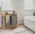 Freestanding Bamboo Laundry Hamper with Storage Shelf and Pull-Out Bags — WIMU Kitchen Nairobi