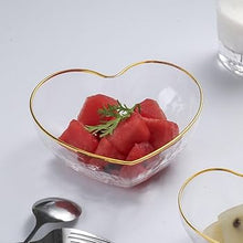 3-Piece Heart-Shaped Golden Trim Glass Bowl Set — WIMU Kitchen Nairobi — Kenya · WIMU Kitchen