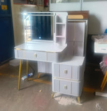 Grey & Gold Vanity Dressing Table with LED Mirror - Nairobi — view 2 — Kenya · WIMU Kitchen