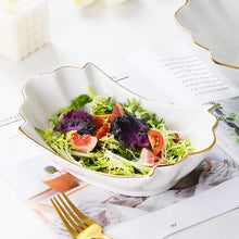 European Gold Trim Ceramic Pasta & Salad Bowl — WIMU Kitchen Nairobi — Kenya · WIMU Kitchen