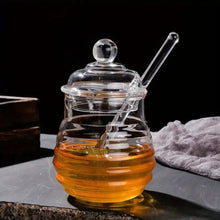 250ml Glass Honey Dispenser with Dipper — Kenya · WIMU Kitchen