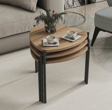 3 Piece Nesting Coffee Table Set - Triangular Fan-Shaped Space-Saving Tables — WIMU Kitchen Nairobi — Kenya · WIMU Kitchen