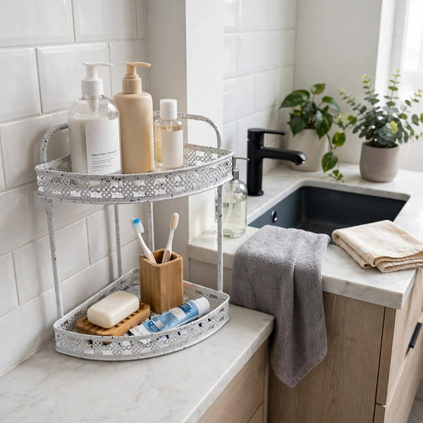 2 Tier Corner Storage Rack, Black or White — WIMU Kitchen Nairobi — Kenya · WIMU Kitchen Nairobi
