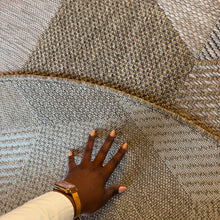 Oria Round 3D Patchwork Geometric Rug 160/200cm — view 4 — Kenya · WIMU Kitchen