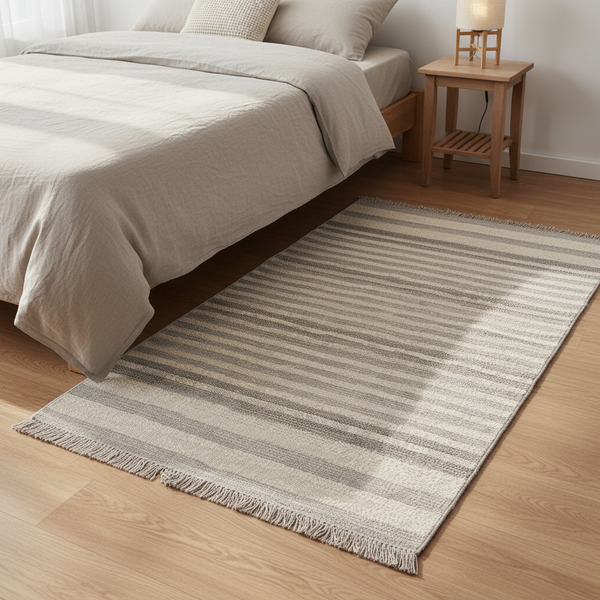 Oriental Weavers Kemet Grey Beige Bordered Textured Stripe Rug, 80x150cm to 200x290cm — WIMU Kitchen Nairobi — Kenya · WIMU Kitchen Nairobi