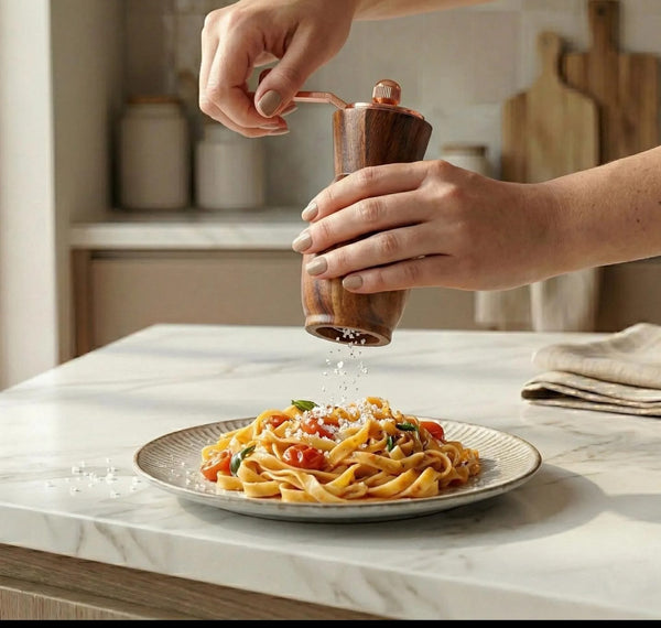 Acacia Wood Manual Salt and Pepper Grinder Set - Adjustable Wooden Mills — WIMU Kitchen Nairobi — Kenya · WIMU Kitchen Nairobi