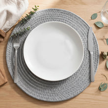 6 Spiral Woven Cotton Rope Table Mats 38cm — view 2 — Kenya · WIMU Kitchen