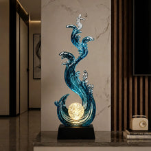 75cm Tall Ocean Wave Resin Sculpture with Crystal Ball Accent for Living Rooms & Offices — WIMU Kitchen Nairobi — Kenya · WIMU Kitchen