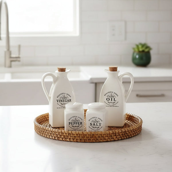 4-in-1 Cruet Jar Set with Oil, Vinegar, Salt and Pepper — WIMU Kitchen Nairobi — Kenya · WIMU Kitchen Nairobi