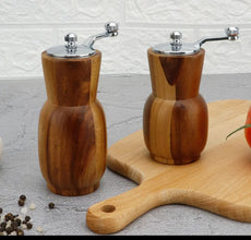 Acacia Wood Manual Salt and Pepper Grinder Set - Adjustable Wooden Mills — WIMU Kitchen Nairobi — Kenya · WIMU Kitchen