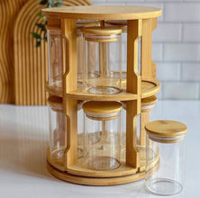 8-Piece Rotating Bamboo Spice Rack Set — WIMU Kitchen Nairobi — Kenya · WIMU Kitchen