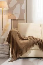 Nordic Knitted Throw with Tassels 130 x 180cm — view 3 — Kenya · WIMU Kitchen