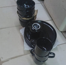 18 Piece Black Dinner Set, Cups, Bowls & Platters — view 2 — Kenya · WIMU Kitchen