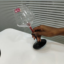 6pcs 470ml Wine Glass Set with Red Stem (view 2) — Kenya · WIMU Kitchen