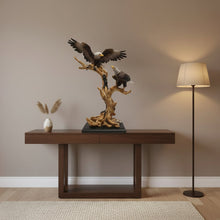 Resin Double Bald Eagle Statue on Driftwood Branch – Wildlife Home & Office Decor — WIMU Kitchen Nairobi — Kenya · WIMU Kitchen