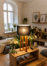 Wooden Tripod Table Lamp – 25 × 25 × 48 cm — WIMU Kitchen Nairobi — Kenya · WIMU Kitchen