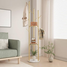 Golden Coat Tree Stand - Gold Metal Coat Rack with Hooks, Tray Shelf and Weighted Base — WIMU Kitchen Nairobi — Kenya · WIMU Kitchen